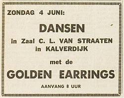 1967-06-04 Golden Earrings show ad Kalverdijk Noord Hollands Dagblad June 03 1967